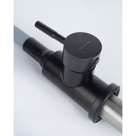 Смеситель для кухни Wasser Zimmer ZM-7728-2H-761 черный с гибким серым изливом, SUS304, Смесители Wasser Zimmer, , Wasser Zimmer