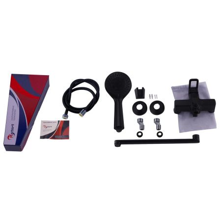 Смеситель для ванны PLStart PD22031-7 с длинным изливом, черный, Смесители ТМ PLStart, , FASHUN