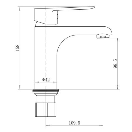 Смеситель для раковины PLStart PD10083 , Смесители ТМ PLStart, , FASHUN