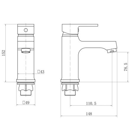 Смеситель для раковины PLStart PD10031, Смесители ТМ PLStart, , FASHUN