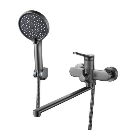 Cмеситель для ванны Shevanik S4322T оружейная сталь, Коллекция S43, , Shevanik