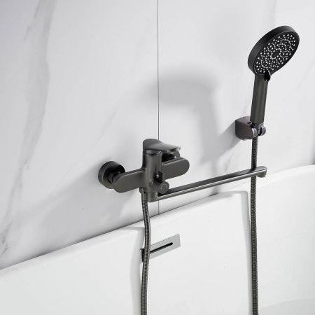 Cмеситель для ванны Shevanik S4322T оружейная сталь, Коллекция S43, , Shevanik