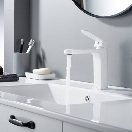 Cмеситель для раковины Shevanik S4501C белый, Коллекция S45, , Shevanik