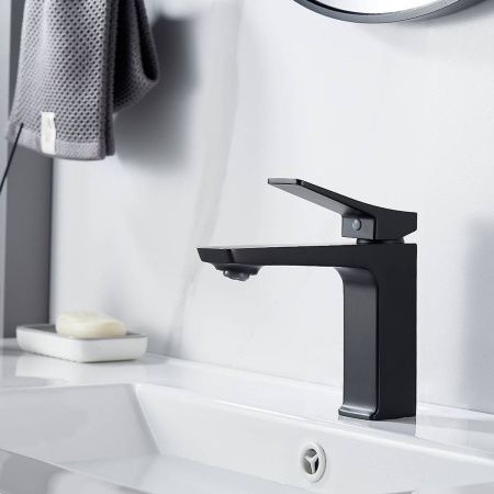 Cмеситель для раковины Shevanik S4401H черный, Коллекция S43, , Shevanik