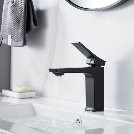 Cмеситель для раковины Shevanik S4401H черный, Коллекция S43, , Shevanik