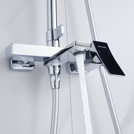Душевая система Shevanik S4436 верхний душ, лейка, хром, Коллекция S44, , Shevanik