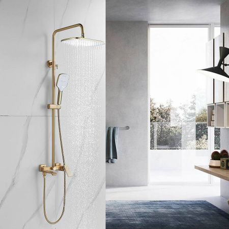 Душевая система Shevanik S4036G золотой сатин, Коллекция S40, , Shevanik