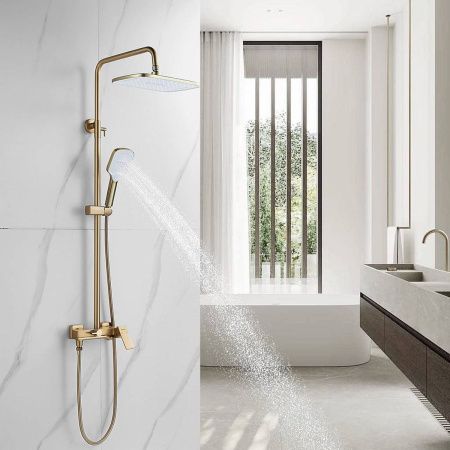 Душевая система Shevanik S4036G золотой сатин, Коллекция S40, , Shevanik