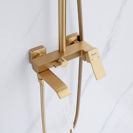 Душевая система Shevanik S4036G золотой сатин, Коллекция S40, , Shevanik