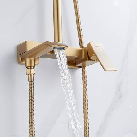 Душевая система Shevanik S4036G золотой сатин, Коллекция S40, , Shevanik