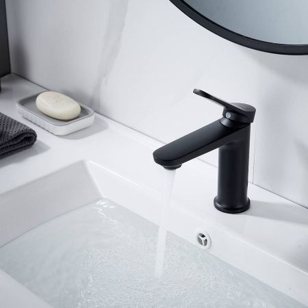 Cмеситель для раковины Shevanik S4301H черный матовый, Коллекция S43, , Shevanik