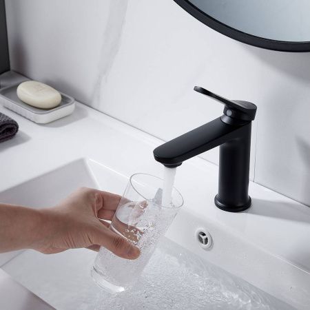 Cмеситель для раковины Shevanik S4301H черный матовый, Коллекция S43, , Shevanik