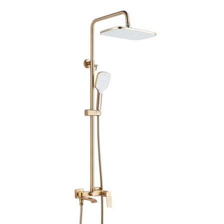 Душевая система Shevanik S4136G  верхний душ, лейка, золотой сатин, Коллекция S41, , Shevanik