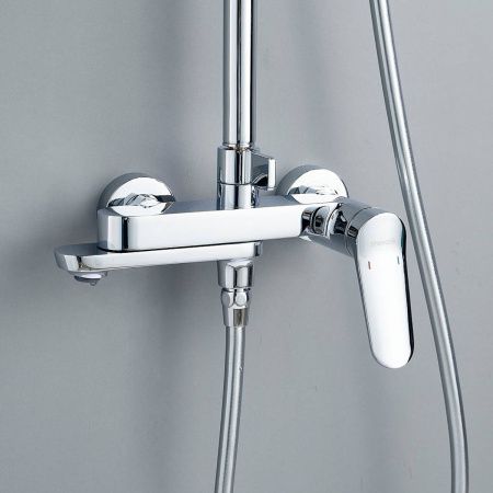 Душевая система Shevanik S4336 верхний душ, лейка, матовый хром, Коллекция S43, , Shevanik
