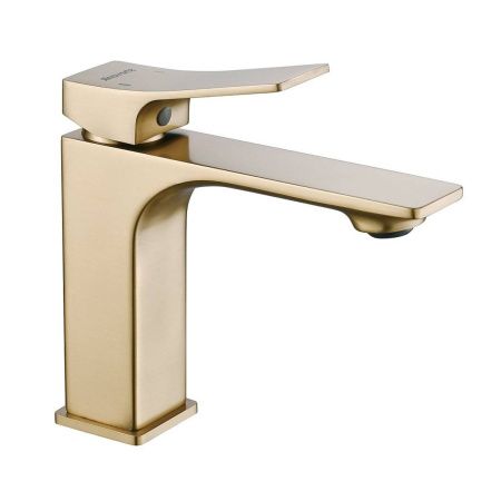 Смеситель для раковины Shevanik S6101G золотой сати, Коллекция S61, , Shevanik