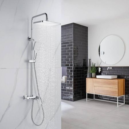 Душевая система Shevanik S4226 верхний душ, лейка, хром, Коллекция S42, , Shevanik