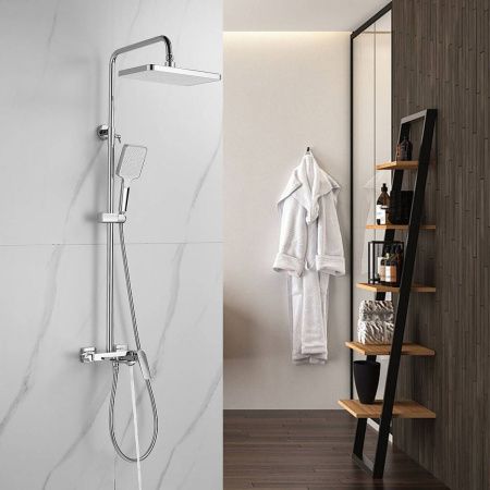Душевая система Shevanik S4226 верхний душ, лейка, хром, Коллекция S42, , Shevanik