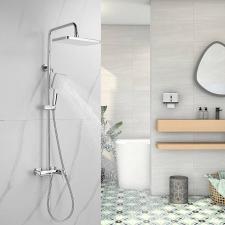 Душевая система Shevanik S4226 верхний душ, лейка, хром, Коллекция S42, , Shevanik