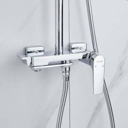Душевая система Shevanik S4226 верхний душ, лейка, хром, Коллекция S42, , Shevanik