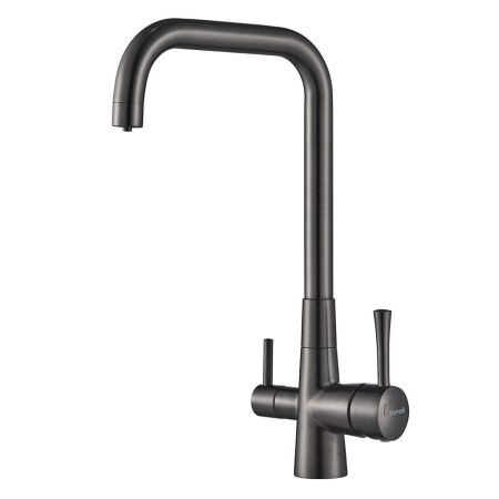 Смеситель для кухни Shevanik S528T с подключением фильтра питьевой воды, оружейная сталь, Смесители с подключением к фильтру питьевой воды, , Shevanik