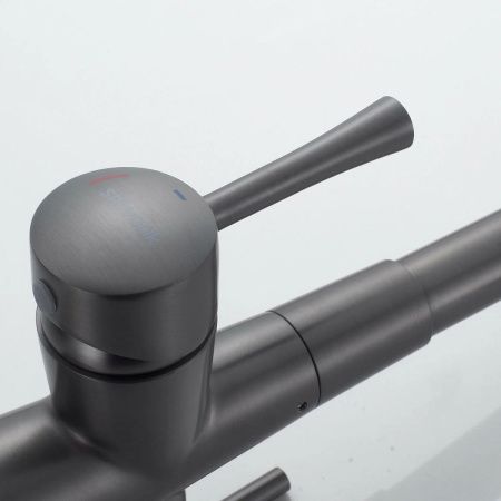 Смеситель для кухни Shevanik S528T с подключением фильтра питьевой воды, оружейная сталь, Смесители с подключением к фильтру питьевой воды, , Shevanik