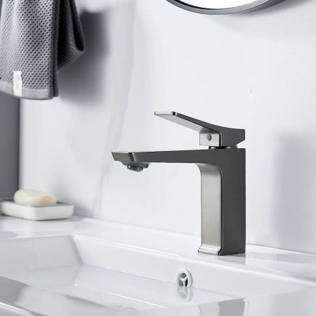 Cмеситель для раковины Shevanik S4401T оружейная сталь, Коллекция S43, , Shevanik