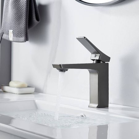 Cмеситель для раковины Shevanik S4401T оружейная сталь, Коллекция S43, , Shevanik