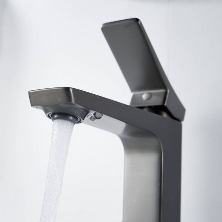 Cмеситель для раковины Shevanik S4401T оружейная сталь, Коллекция S43, , Shevanik