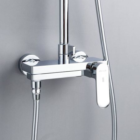 Душевая система Shevanik S4536 верхний душ, лейка, хром, Коллекция S45, , Shevanik