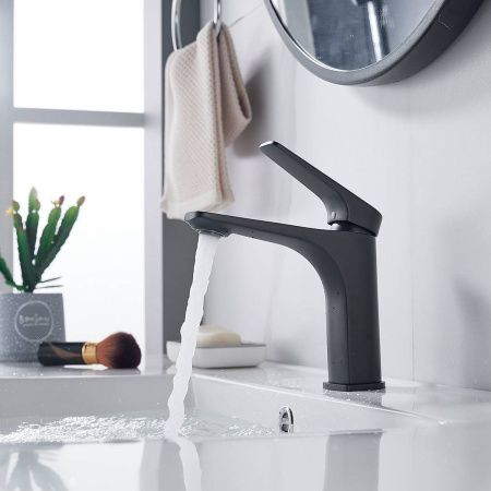 Смеситель для раковины Shevanik S4201H черный, Коллекция S42, , Shevanik