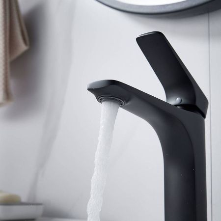 Смеситель для раковины Shevanik S4201H черный, Коллекция S42, , Shevanik