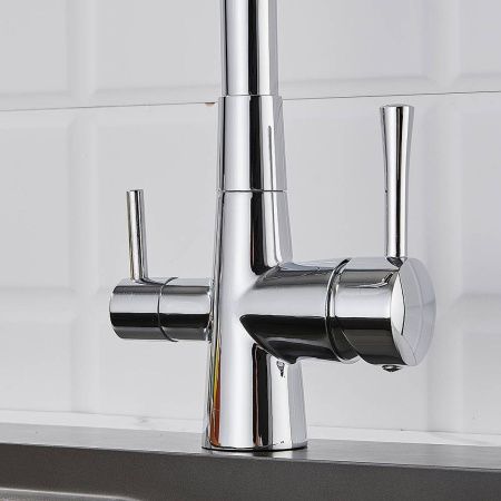 Смеситель для кухни Shevanik S528 с подключением фильтра питьевой воды, хром, Смесители с подключением к фильтру питьевой воды, , Shevanik