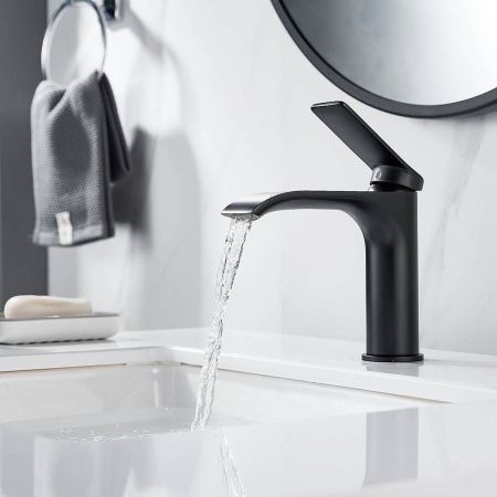 Смеситель для раковины Shevanik S4101H черный, Коллекция S41, , Shevanik