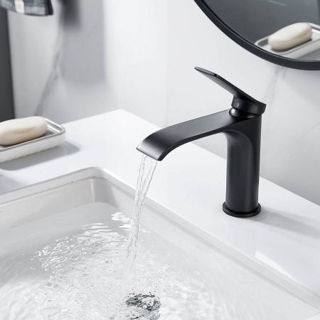 Смеситель для раковины Shevanik S4101H черный, Коллекция S41, , Shevanik