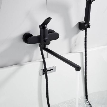 Cмеситель для ванны Shevanik S4322H черный, Коллекция S43, , Shevanik