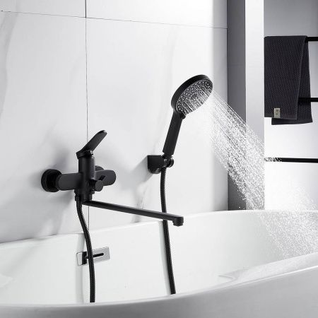 Cмеситель для ванны Shevanik S4322H черный, Коллекция S43, , Shevanik