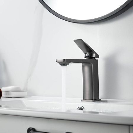 Cмеситель для раковины Shevanik S8901T-1 оружейная сталь, Коллекция S89, , Shevanik