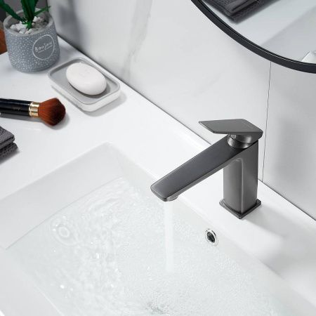 Cмеситель для раковины Shevanik S8901T-1 оружейная сталь, Коллекция S89, , Shevanik