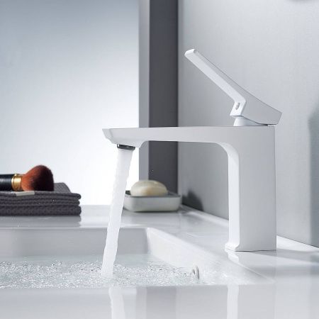 Cмеситель для раковины Shevanik S4401C белый, Коллекция S43, , Shevanik