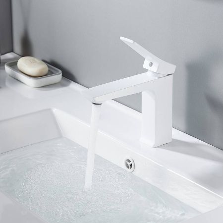 Cмеситель для раковины Shevanik S4401C белый, Коллекция S43, , Shevanik