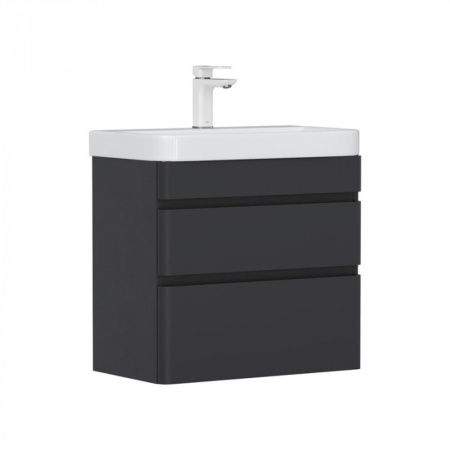 Тумба подвесная EQUIL Eltoro 70.2Y tpELTR70.2Y-03 Пленка черный  Soft touch 2 ящика с раковиной Nice 70 9595-70, Коллекция Eltoro, , EQUIL