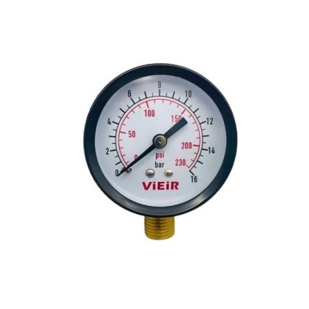 Манометр радиальный 16 бар 1/4" НР VIEIR YLA16 (мин.1/100), Манометры, термоманометр, Китай, VIEIR