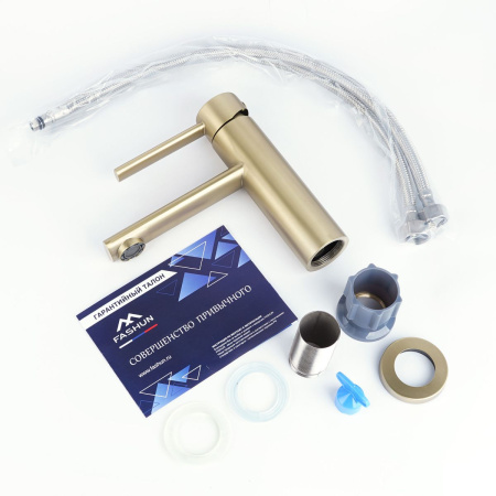 Смеситель для раковины FASHUN A51134-21 бронза,  из нержавеющей стали  , Коллекция 34 нерж. сталь, , FASHUN