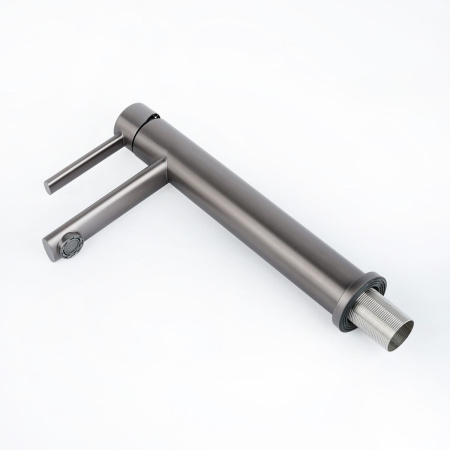 Смеситель для раковины FASHUN A51234-17, графит,  высокий, из нержавеющей стали  , Коллекция 34 нерж. сталь, , FASHUN