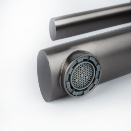 Смеситель для раковины FASHUN A51234-17, графит,  высокий, из нержавеющей стали  , Коллекция 34 нерж. сталь, , FASHUN