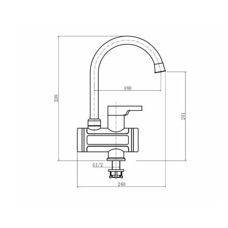 Смеситель электрический FASHUN A570 проточный, УЗО, Электрические смесители, Китай, FASHUN