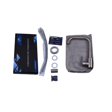 Смеситель для кухни FASHUN A54201N картридж D=35 мм, из нержавеющей стали, сатин