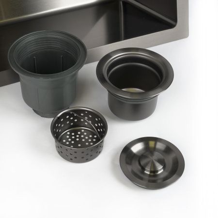 Мойка для кухни врезная Diadonna DS6050B серый графит из нержавеющей стали, 60*50 см без сифона