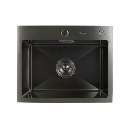 Мойка для кухни врезная Diadonna DS5040B серый графит из нержавеющей стали, 50*40 см без сифона
