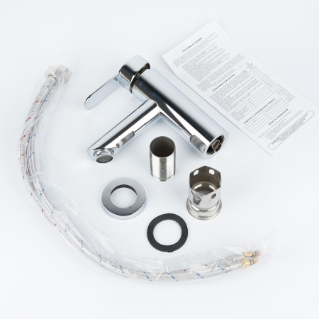 Смеситель для умывальника Wasser Zimmer ZM-7721-1 хром, SUS304